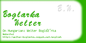 boglarka welter business card